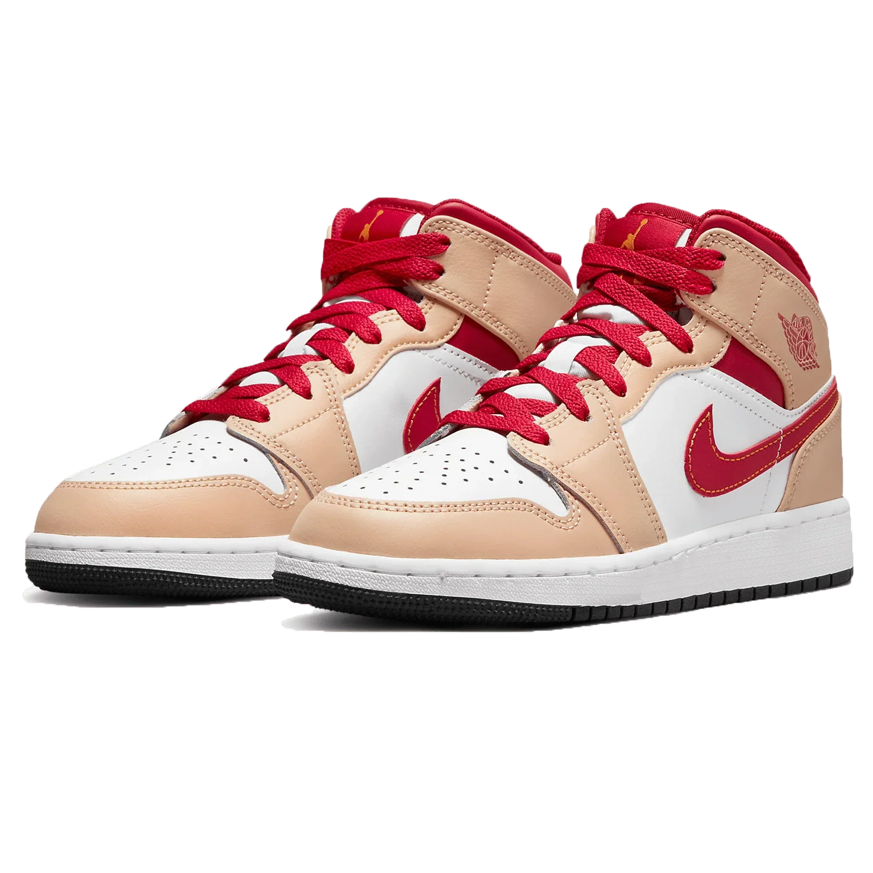 Air Jordan 1 Mid 'Light Curry Cardinal Red'